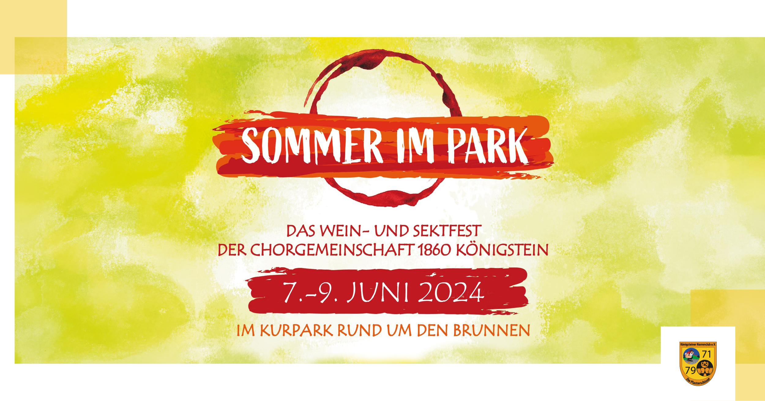 Möchten Sie Faschingsstimmung im Sommer erleben? Der Königsteiner Narrenclub "Die Plasterschisser" sowie die Mitglieder des 11er-Rates bieten eine hervorragende Gelegenheit, neue Kontakte zu knüpfen und unser dynamisches Vereinsleben kennenzulernen. Am Samstag, den 08. Juni 2024, ab 17:00 Uhr, finden Sie uns im Kurpark Königstein beim Weinfest der Chorgemeinschaft 1860. Der 11er-Rat hat eigens einen Tisch reserviert, um allen Interessierten die Chance zu bieten, sich direkt mit unseren Mitgliedern und Verantwortlichen auszutauschen. Neben interessanten Gesprächen erwartet die Besucher eine entspannte und fröhliche Atmosphäre. Zusätzlich bieten die „Plasterschisser“ einen Stand an, an dem Sie erfrischende Getränke wie Bier und Gin-Tonic genießen können. Nutzen Sie die Gelegenheit für lebhafte Gespräche und erhalten Sie Einblicke in die vielfältigen Aktivitäten des Vereins.