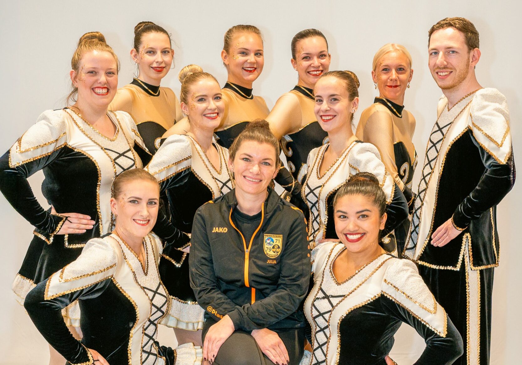 Gruppen_Bilder_G3-Königstänzer_Tanzsport_Website_Plaschis Profi-Gardetanz, herausfordernd in Technik und Präzision